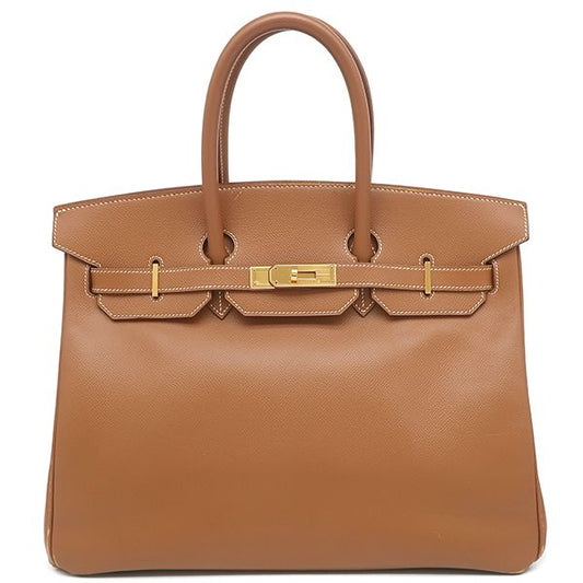 Hermes Handbag Birkin 35 Courchevel Gold Hardware Brown C Engraved [storage Bag