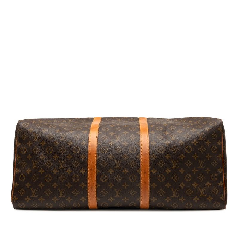 Louis Vuitton Monogram Keepall 60 Boston Bag Travel Bag M41422 Brown PVC