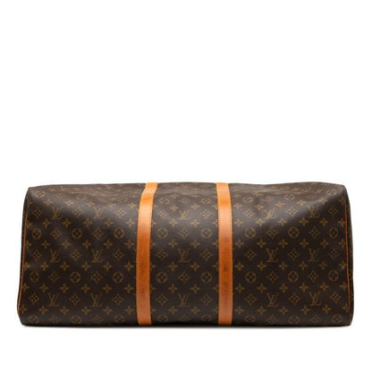 Louis Vuitton Monogram Keepall 60 Boston Bag Travel Bag M41422 Brown PVC