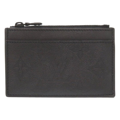 Louis Vuitton Coin Card Holder Monogram Shadow M82245 IC Chip Black Coin Case