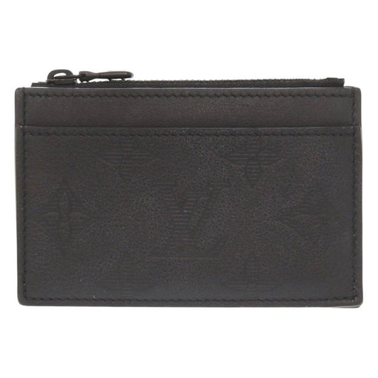 Louis Vuitton Coin Card Holder Monogram Shadow M82245 IC Chip Black Coin Case