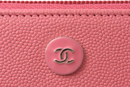 Chanel Wallet Chanel Long Wallet Round Zipper Rose CC Mark Coco Button