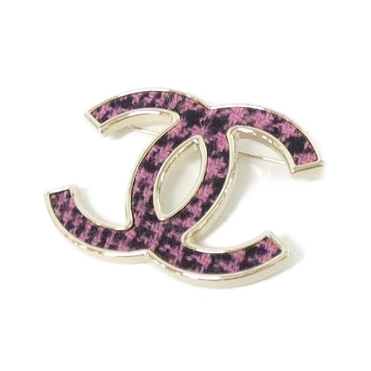 Chanel Brooch Tweed Black