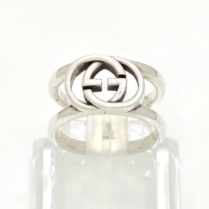 Gucci Interlocking G Ring Star Silver SV 925 Cutout