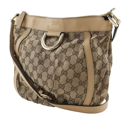 Gucci Abbey Line 203257 GG Canvas Brown Women's Shoulder Bag
