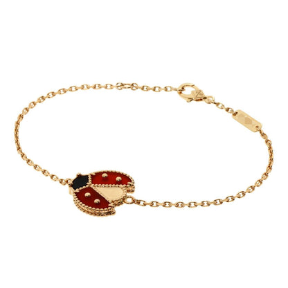 Van Cleef & Arpels Lucky Spring Open Wing Ladybug Onyx Bracelet