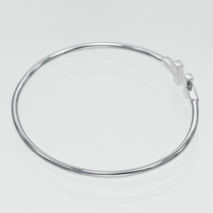 Tiffany & Co T Wire Narrow Gold Bracelet — view 6