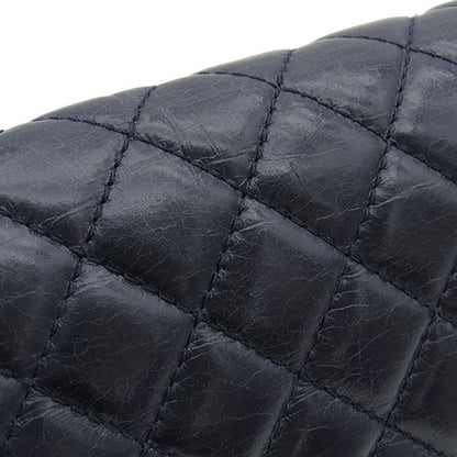 Chanel Shoulder Bag Boy Chanel Leather Navy Gunmetal Hardware Navy Blue Chain