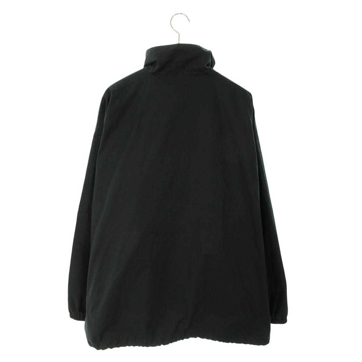 Balenciaga Logo Print Poplin Shirt Jacket Black Green — view 2