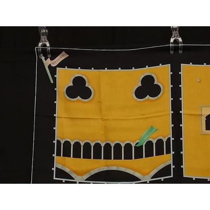 Bvlgari Scarf Yellow Black 100% Silk — view 3