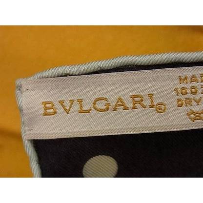 Bvlgari Scarf Yellow Black 100% Silk — view 5