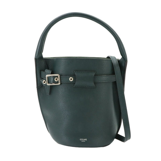 Celine Big Bag Bucket Nano 2-Way Bag Leather Green Bag