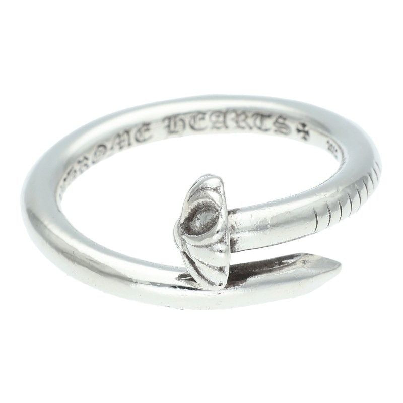 Chrome Hearts Nail Crsball Cross Ball Silver Ring