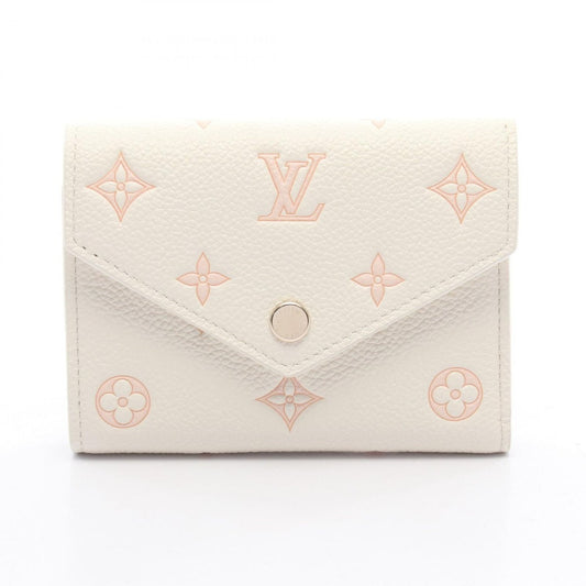 Louis Vuitton Trifold Wallet Portefeuille Victorine Milky White Peach