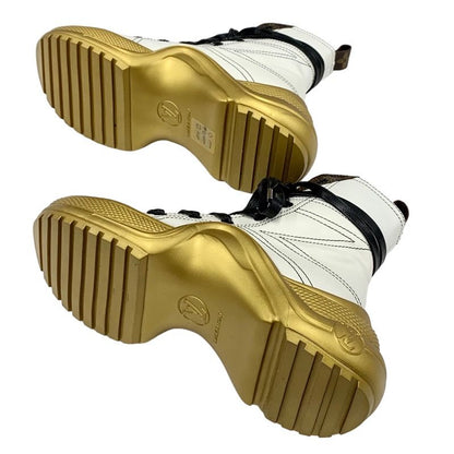 Louis Vuitton Arclight Line Monogram Sneakers High Cut Sneakers Leather White