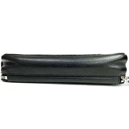 Prada Clutch Second Triangle Logo Saffiano Leather Black Aa — view 6