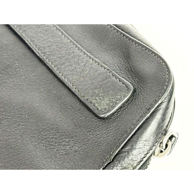 Prada Clutch Second Triangle Logo Saffiano Leather Black Aa — view 8