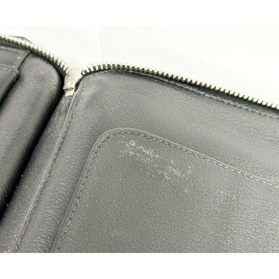 Prada Clutch Second Triangle Logo Saffiano Leather Black Aa — view 9
