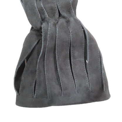 Loewe Suede Leather Long Gloves Arm Cabas - Slit Black 7 Women's Used