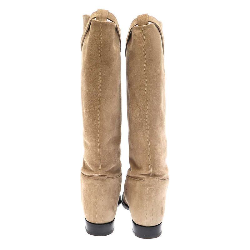 Hermes Jumping Suede Long Boots Af221103z Beige 36