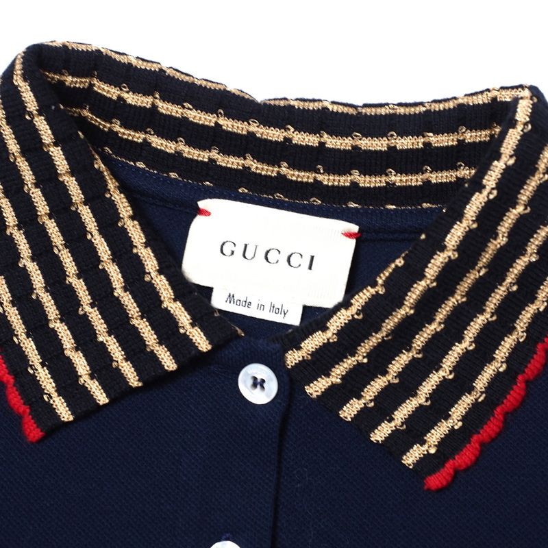 Gucci Dress Size 12 Short Sleeve Polo Dress Logo Button Made In Italy 20240701