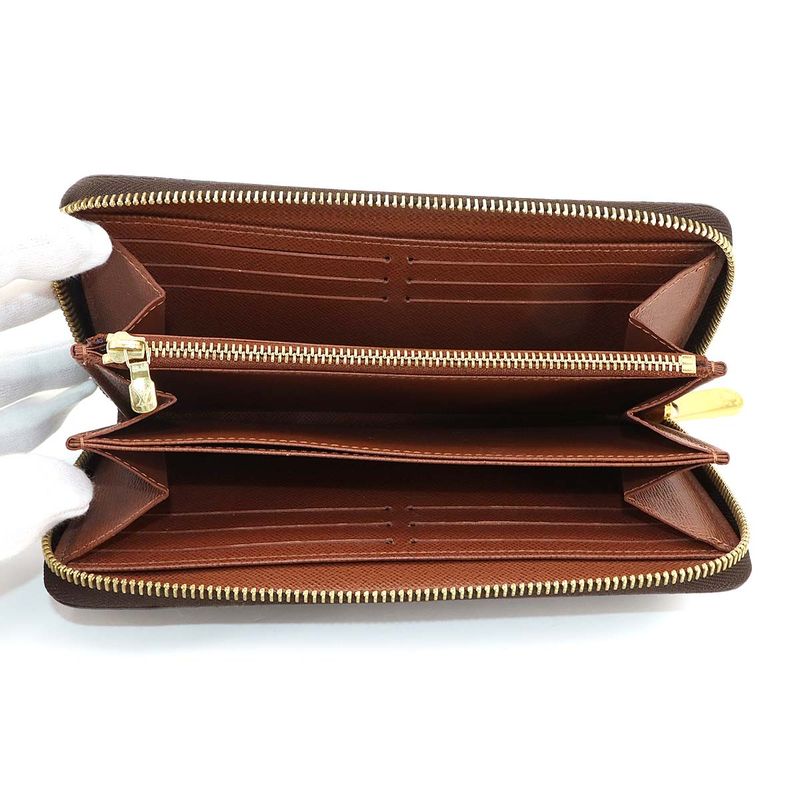 Louis Vuitton Monogram Zippy Wallet Round Zipper Long Wallet Brown M42616
