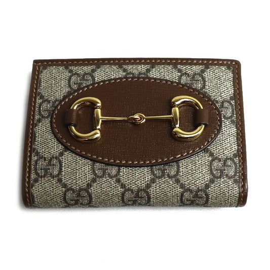 Gucci Horsebit 1955 Card Case Wallet Bifold Wallet Beige/ebony 726846 92tcg