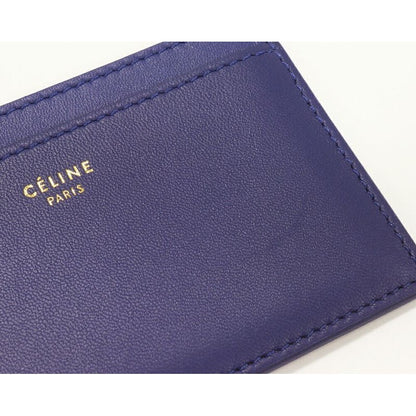Celine Card Case Pass Holder Calf Indigo Tan Xt107 il — view 4