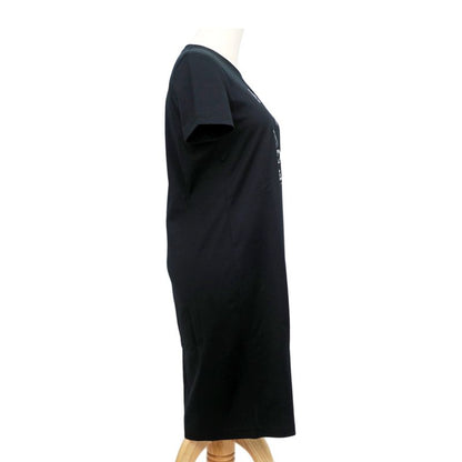 Hermes Micro Dress De Re Bookle 36 BK Black Short Sleeve One Piece