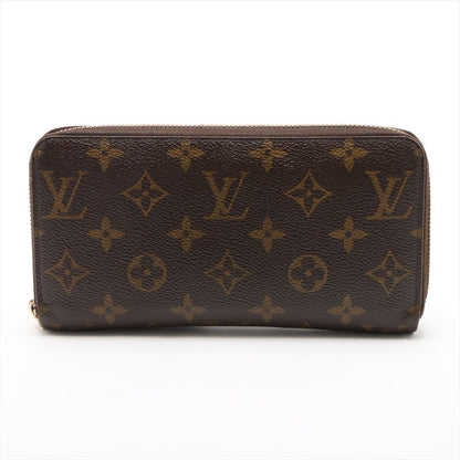 Louis Vuitton Monogram Zippy Wallet Round Zip Brown