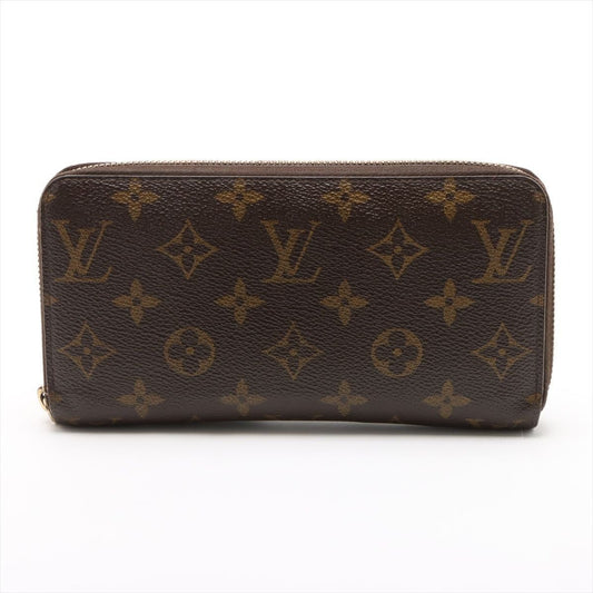 Louis Vuitton Monogram Zippy Wallet Round Zip Brown