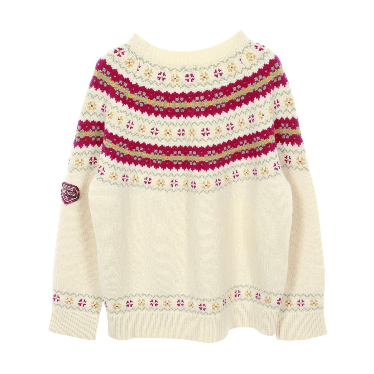 Chanel Knit Coconage Wool Sweater White Pink. Yellow — view 2