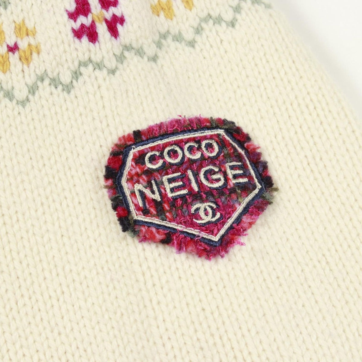 Chanel Knit Coconage Wool Sweater White Pink. Yellow — view 9