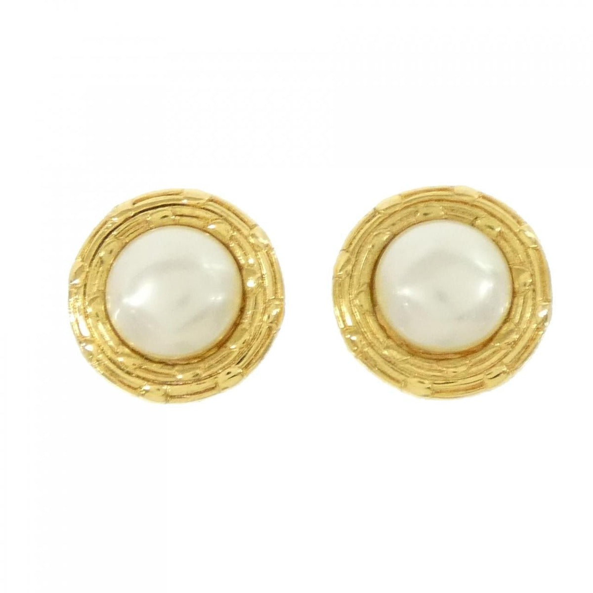 Chanel Vintage Earrings White