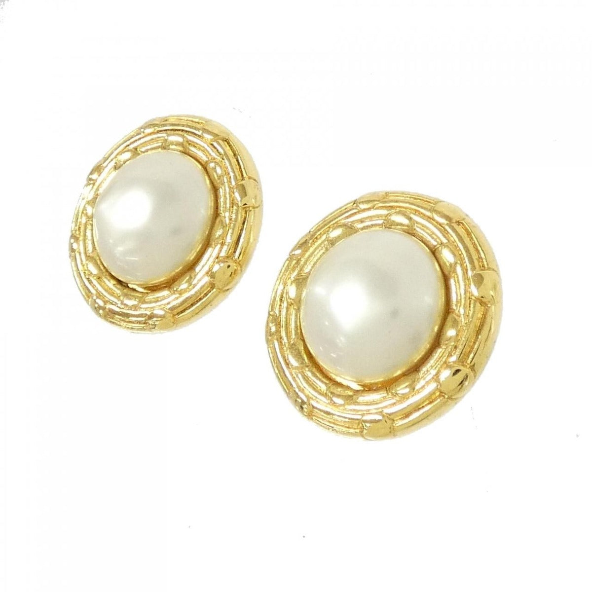 Chanel Vintage Earrings White — view 2