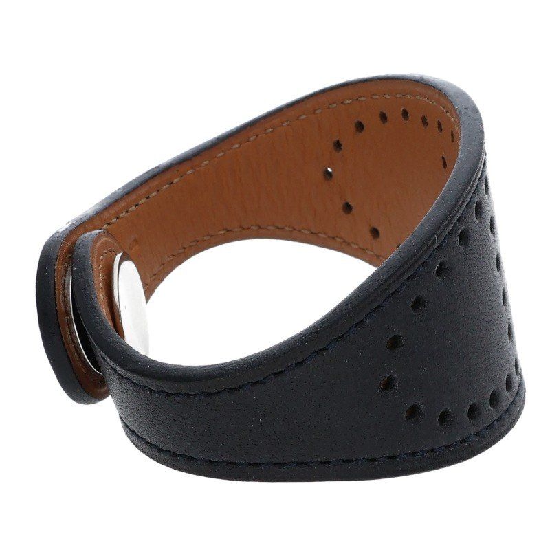 Hermes Evelyne □J Engraved Evelyn H Logo Leather Bracelet Ladies S