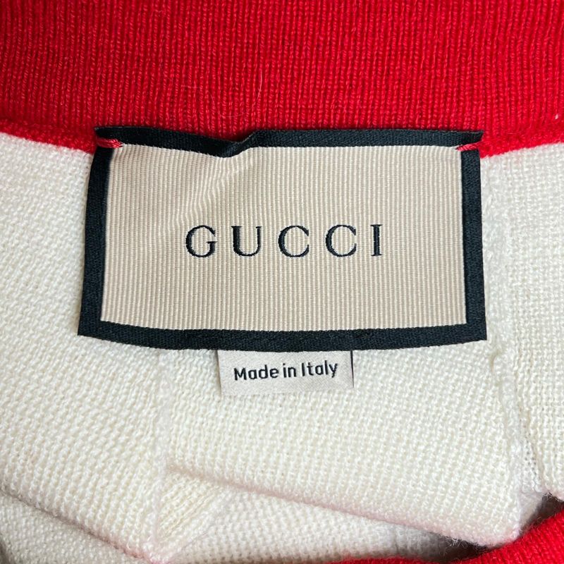 Gucci 23SS 727146 100% Wool Long Length Pleated Skirt Red S Made In Italy