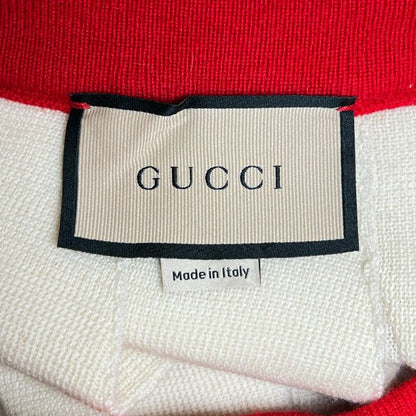 Gucci 23SS 727146 100% Wool Long Length Pleated Skirt Red S Made In Italy