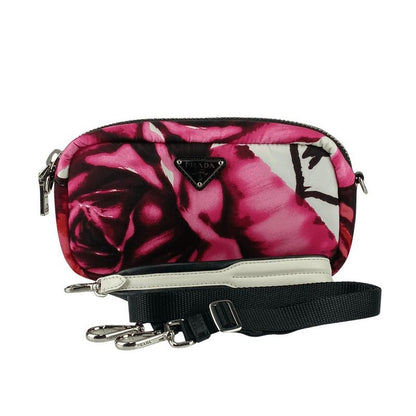 Prada Shoulder Bag 2-Way Crossbody 1 Dh046 Pink Nylon Wristlet Pouch