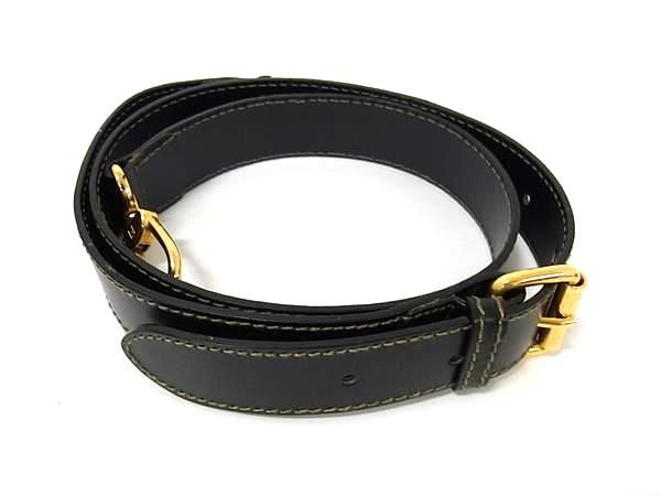 Fendi Leather Shoulder Strap For Bag Crossbody Women's Men's Black Bs0518