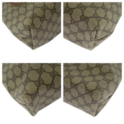 Gucci Vintage Old Gucci Sherry Line Beige Brown GG Supreme Canvas 39 02 003