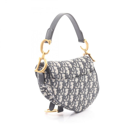 Dior Saddle Bag Mini Bree Kujagado Navy Canvas Leather — view 2