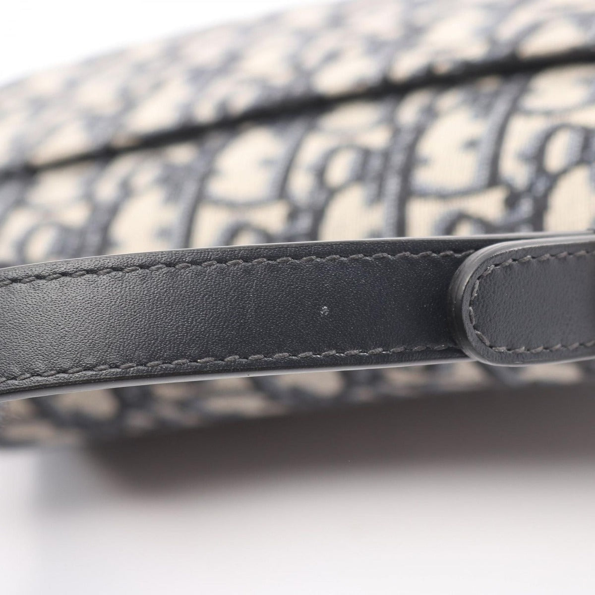 Dior Saddle Bag Mini Bree Kujagado Navy Canvas Leather — view 8