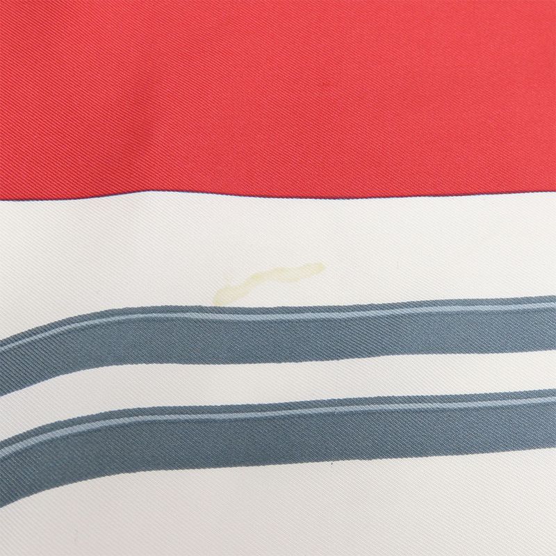 Hermes Scarf Carre 90 Silk Red Gold Gray Ceremonial Maitreya Apparel Women