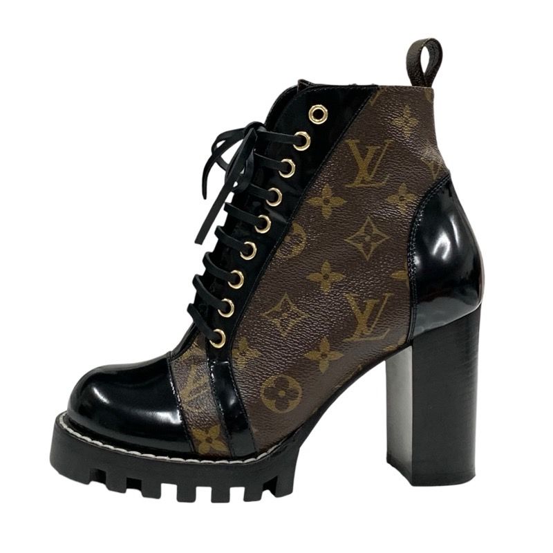 Louis Vuitton Star Trail Line Monogram Boots Short Boots Shoes Leather Brown