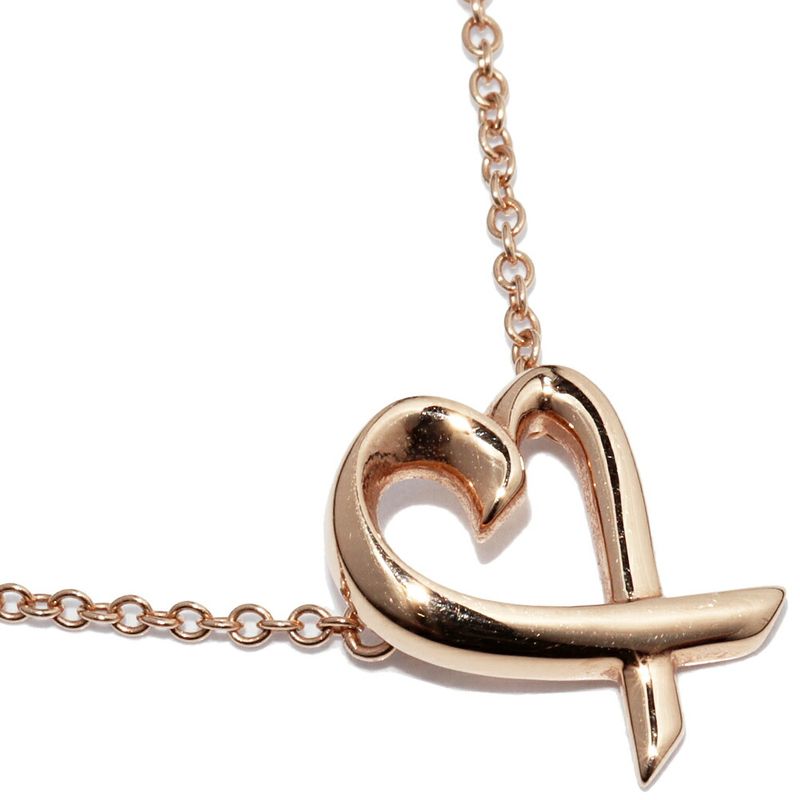 Tiffany & Co Pendant Necklace 18K Pink Gold Paloma Picasso Loving Heart Pendant