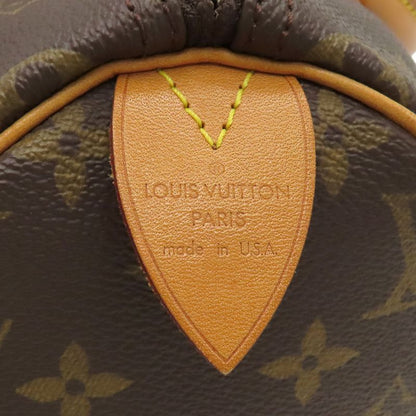 Louis Vuitton Handbag Speedy 30 Monogram Canvas Monogram Gold Hardware Brown