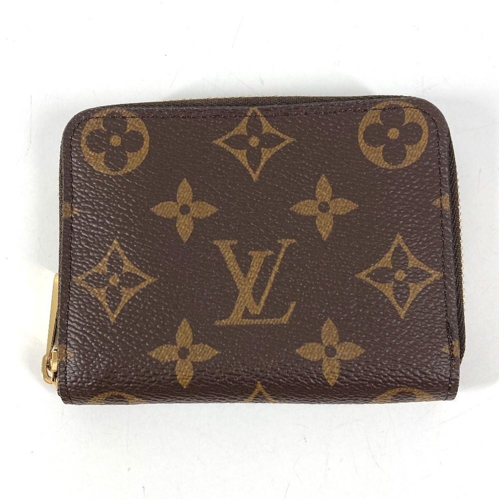 Louis Vuitton Coin Case Zippy Purse Wallet Monogram Canvas Brown