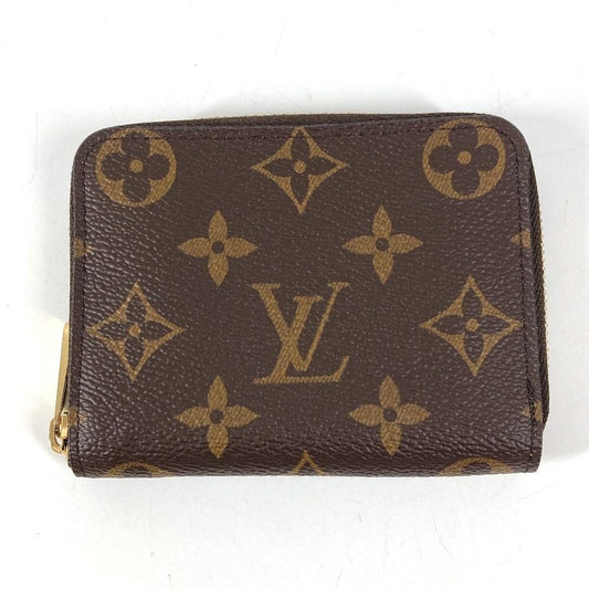 Louis Vuitton Coin Case Zippy Purse Wallet Monogram Canvas Brown