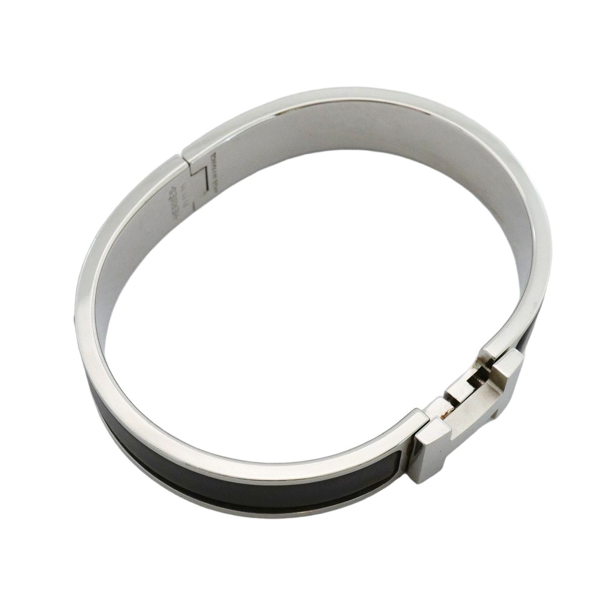 Hermes Bangle Clic Clac PM Metal Silver Gray Bracelet — view 2